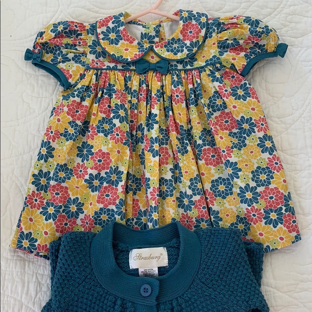 Baby dress with sweater